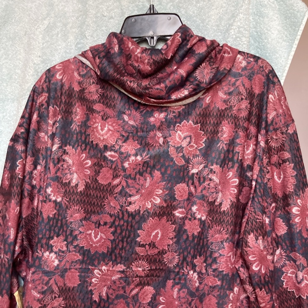 One world floral print top with pockets with bling details bohemian casual 3X - Picture 9 of 17